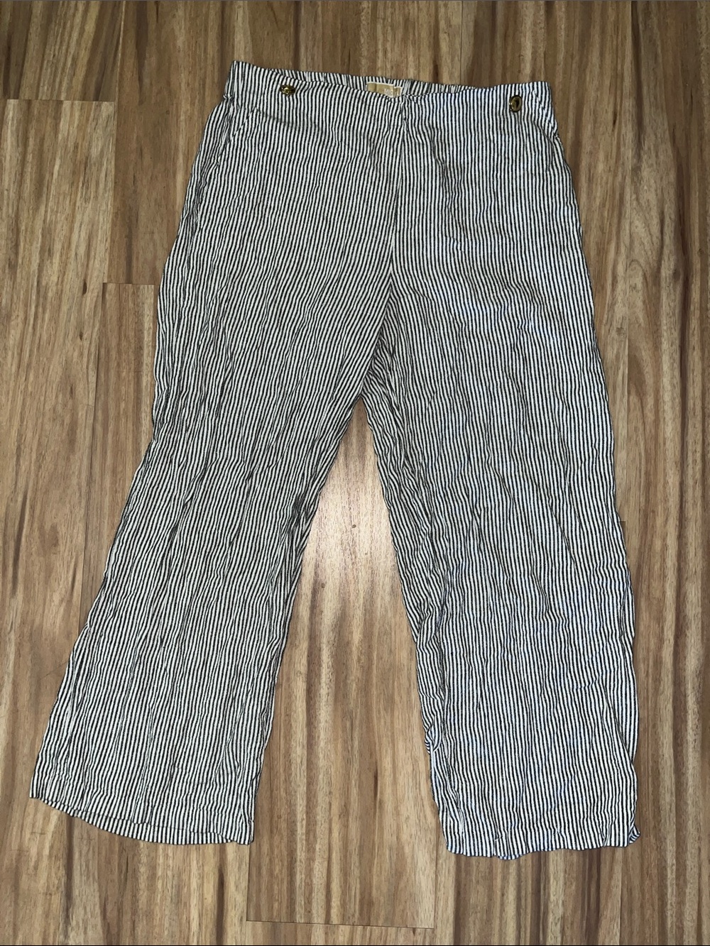 Michael Kors pinstripe linen blend pants